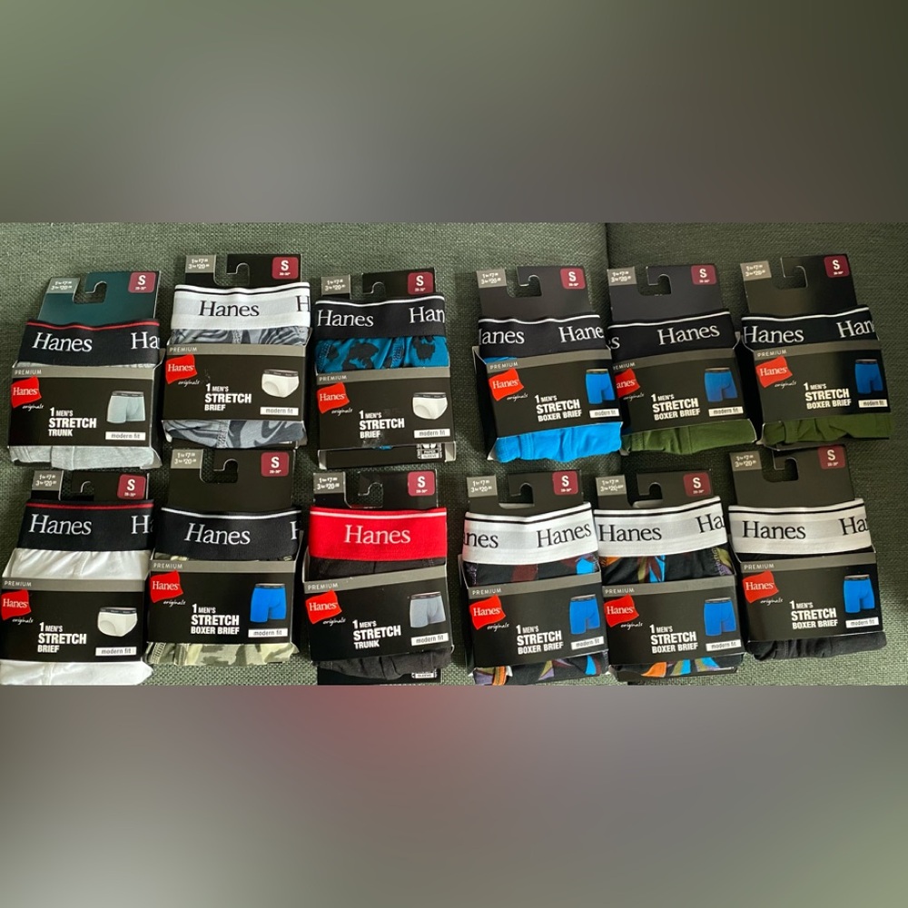 Hanes Men's Premium Stretch Boxer Briefs - Black, Red, Blue, Gray